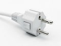 White electrical plug with two prongs Royalty Free Stock Photo