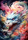 shows a colorful dragon