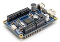 Development board with microcontroller and multiple connectivity options for electronics projects Royalty Free Stock Photo