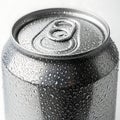Condensation-covered can sitting on a reflective surface Royalty Free Stock Photo