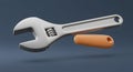 adjustable wrench tool with orange handle Royalty Free Stock Photo