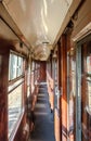 Detailed view of a First Class passenger, corridor train. Royalty Free Stock Photo