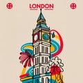 London - A Drawing Of A Clock Tower