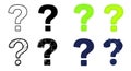 Collection of question marks in various styles, ai generated Royalty Free Stock Photo