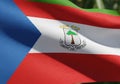 The image shows the flag of Equatorial Guinea, featuring Royalty Free Stock Photo