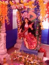 The image shows goddess of knowledge...Goddess saraswati...