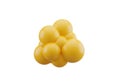 Cluster of bright yellow spherical objects arranged closely together Royalty Free Stock Photo