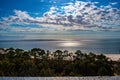 View of the Gulf of Mexico from the Pensacola Lighthouse in Florida Royalty Free Stock Photo