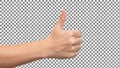 Hand making a thumbs-up gesture Royalty Free Stock Photo