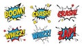Comic Book Sound Effects: Explosions and Action Royalty Free Stock Photo