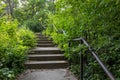 Charming old outdoor stone staircase Royalty Free Stock Photo