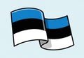 The image shows an illustration of the flag of Estonia. It features Royalty Free Stock Photo