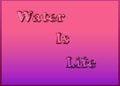 Importance of water phrase with glass text text effect