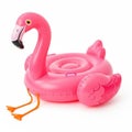 Inflatable pink flamingo float for pool or beach relaxation and fun Royalty Free Stock Photo