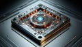 The image shows an innovative chip designed to integrate AI technologies