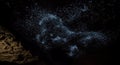 glowworm cave ceiling lights display Royalty Free Stock Photo