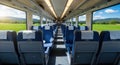 Interior of a Modern Passenger Train Royalty Free Stock Photo