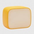 3D A large, rectangular, beige-colored block with a smooth surface and rounded edges. Royalty Free Stock Photo