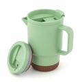 Light green insulated beverage dispenser with lid and handle Royalty Free Stock Photo