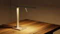 Modern Desk Lamp on Wooden Table AI-generated Royalty Free Stock Photo