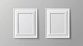 The image shows a modern realistic white picture framing mat with wide borders shadow in A3, A4 size.