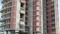 A modern highrise building is under construction in the busy city, making exciting progress Royalty Free Stock Photo