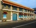 Pondicherry, India - September 30, 2017: Sri Aurobindo Ashram Press on Promenade Beach Road