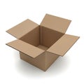 An empty cardboard box ready for packing and shipping items Royalty Free Stock Photo
