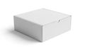 Plain white cardboard box with a simple flap closure design Royalty Free Stock Photo