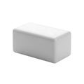 White rectangular object with smooth surface and rounded edges Royalty Free Stock Photo