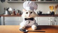 Cat as a chef in the kitchen, Realistic AI generated Illustration