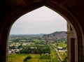 View of village from the gallery of the fort in Tamil Nadu, India