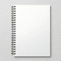 A blank spiral-bound notebook with a clean and minimalist appearance ready for writing Royalty Free Stock Photo