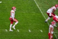 Kansas City Chiefs Quarterback Patrick Mahomes Setting Up a Pass Play in Pocket