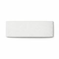 A close-up view of a textured white rectangular object on a white background Royalty Free Stock Photo