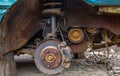 Rusty locomotive engine shaft of a Car in Lagos Nigeria