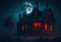 Generetive AI halloween horror haunted old house