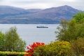 Ship on a loch in the Scottish highlands of Skye Royalty Free Stock Photo