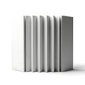 Stack of modern gray vertical panels arranged in a row on a plain surface Royalty Free Stock Photo