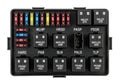 Television remote control signal input selector panel with various interface options Royalty Free Stock Photo