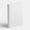 A plain white rectangular box standing alone against a white background Royalty Free Stock Photo
