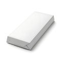 Plain white rectangular box with gray edges placed on a flat surface Royalty Free Stock Photo