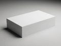 A plain white rectangular box against a gray background Royalty Free Stock Photo