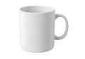 A plain white ceramic mug with a simple handle for everyday use Royalty Free Stock Photo