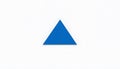 isolated blue equilateral triangle on white background Royalty Free Stock Photo