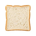 Close-up view of a single slice of white bread with a soft texture Royalty Free Stock Photo
