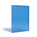 Blue hardcover book standing upright against a white background Royalty Free Stock Photo