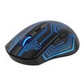 Gaming mouse with circuit pattern design and blue accent lighting Royalty Free Stock Photo