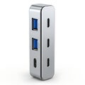 Compact multi-port usb charging dock with modern design and blue lighting accents Royalty Free Stock Photo