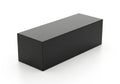 Minimalist black rectangular block displayed on a plain surface isolated on white background Royalty Free Stock Photo